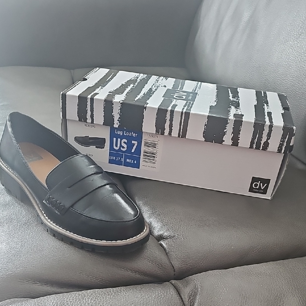 DV by Dolce Vita Black Leather Loafers